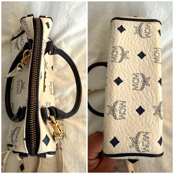 👑✅PRICE FIRM✅ AUTHENTIC White Mini MCM Crossbody Bag - Picture 7 of 17